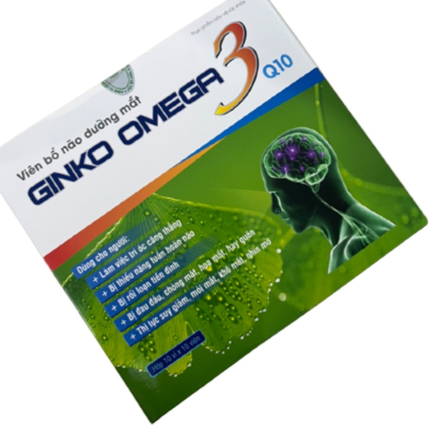 Viên Bổ Não Dưỡng Mắt GINKO OMEGA 3 Q10 bổ sung các dưỡng chất cho mắt &amp; não 100v - Cvspharmacy
