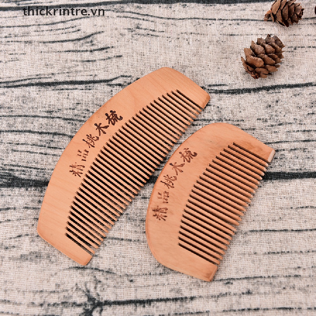 Lược Gỗ Chải Râu Mát Xa Da Đầu Tiện Dụng
