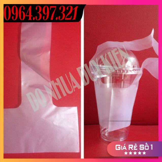 Sỉ 1KG Túi Nilong Chữ T - Túi Đựng Trà Sữa - Túi Đựng Ly Nhựa - Túi Đựng Ly Cafe - NHẬT ANH