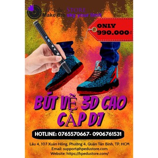 Bút vẽ 3D cao cấp vỏ nhôm D7