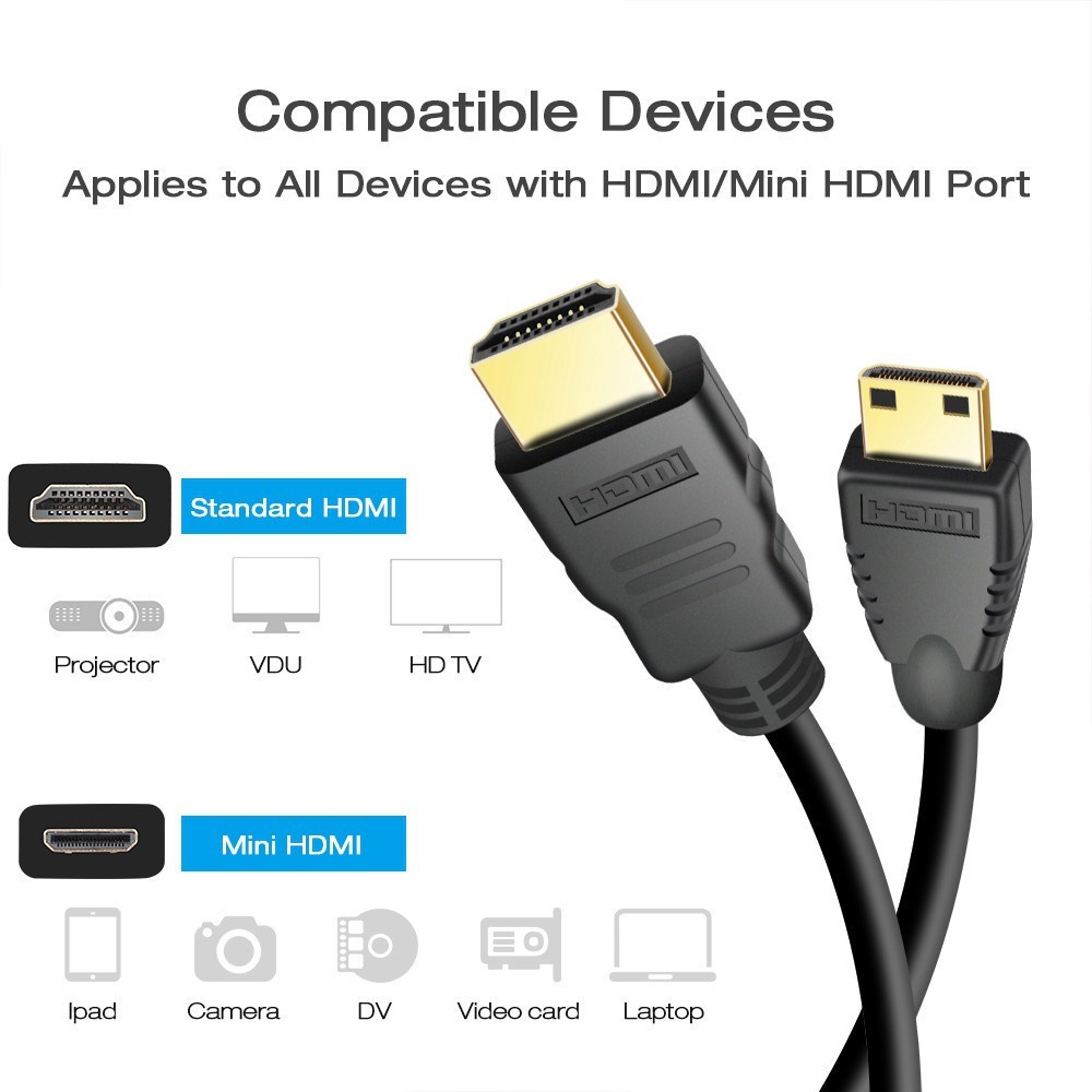 Dây Cáp Chuyển Đổi HDMI Sang HDMI 1M/1.5M 4K HD 1080P 3D Cho Pc/Projector/Camera/Tv/Monitor/Dvd