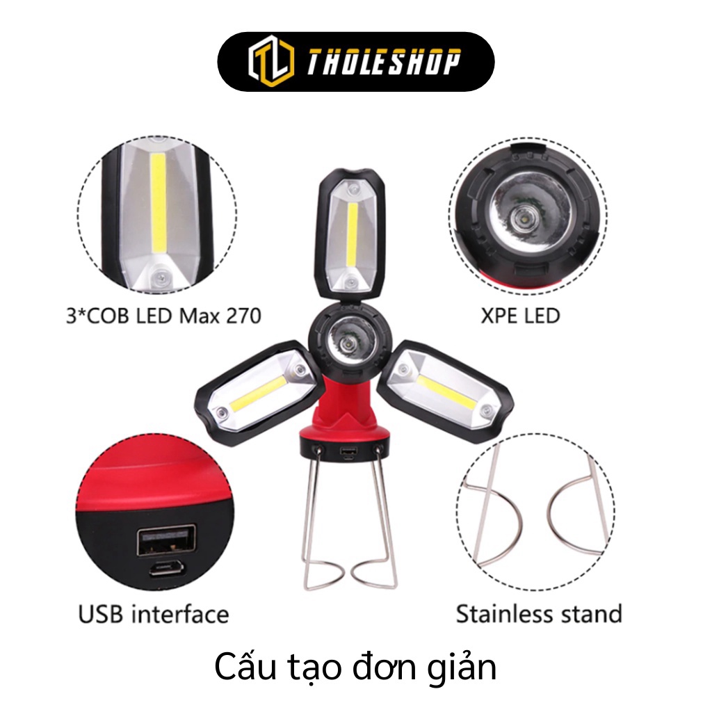 Đèn Pin GIGAHOME Đèn Pin Cầm Tay Đa Năng 3IN1, Xoay 360 Độ, Phù Hợp Cho Cắm Trại, Du Lịch 7425