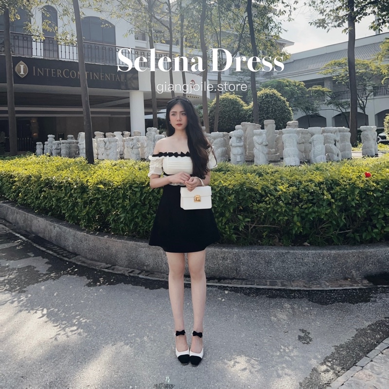 Đầm trễ vai bèo form A Selena - Giangjoile.Store