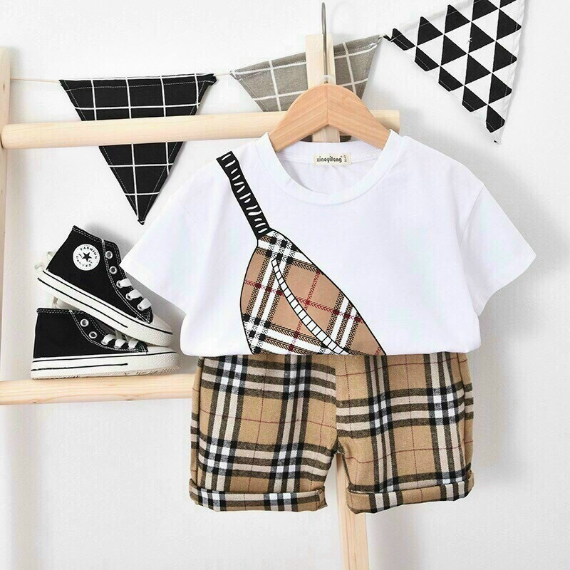 Bộ cộc tay bé trai chất cotton cao cấp hình túi chéo siêu cute cho bé từ 6-27kg MOOBABY SHOP