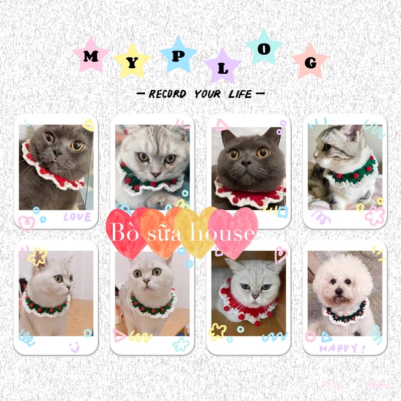 Yếm giáng sinh của mèo ,cún, thỏ,.....