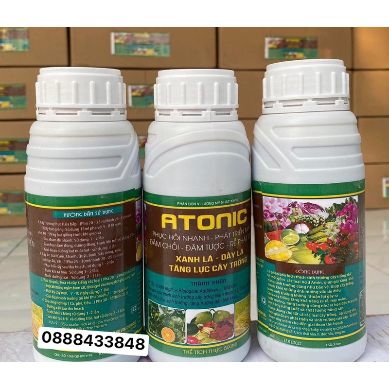 Atonic chai 500ml, Atonik thuốc kích thích sinh trưởng nảy mầm, ra rễ,ra hoa lan, hoa hồng