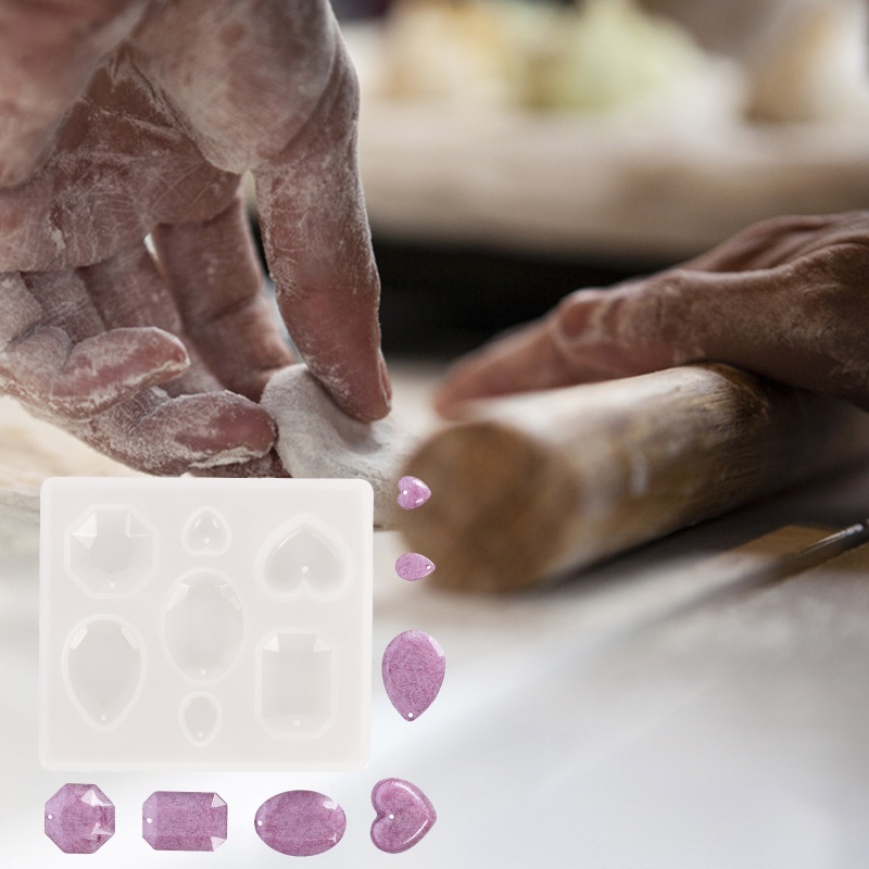Khuôn Silicone Làm Móc Khóa Hình Nút Áo DIY