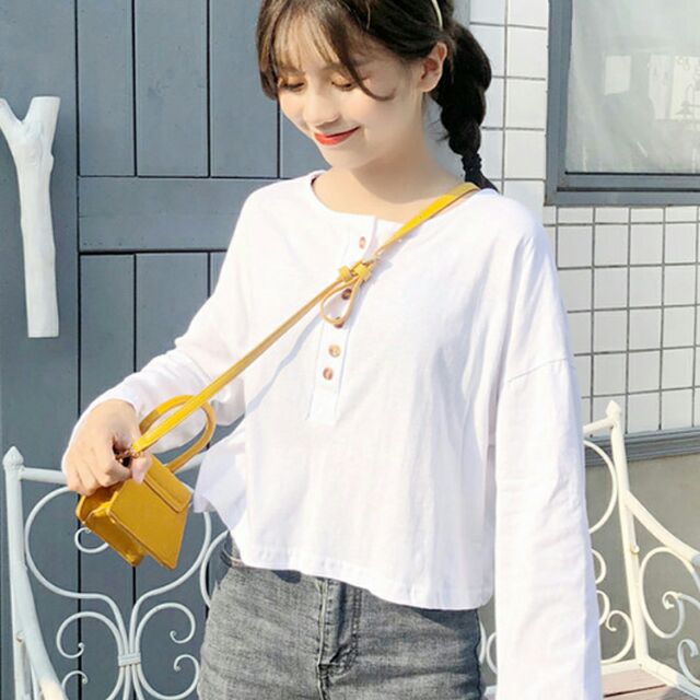 Sơ mi nữ mùa thu mới của phụ nữ Hàn Quốc giản dị , hoang dã t357