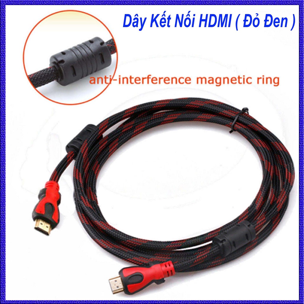 Dây kết nối HDMI (đỏ đen), Dây Kết Nối Laptop với Ti Vi, Dễ Sử Dụng, Kết Nối nhanh sắc Nét