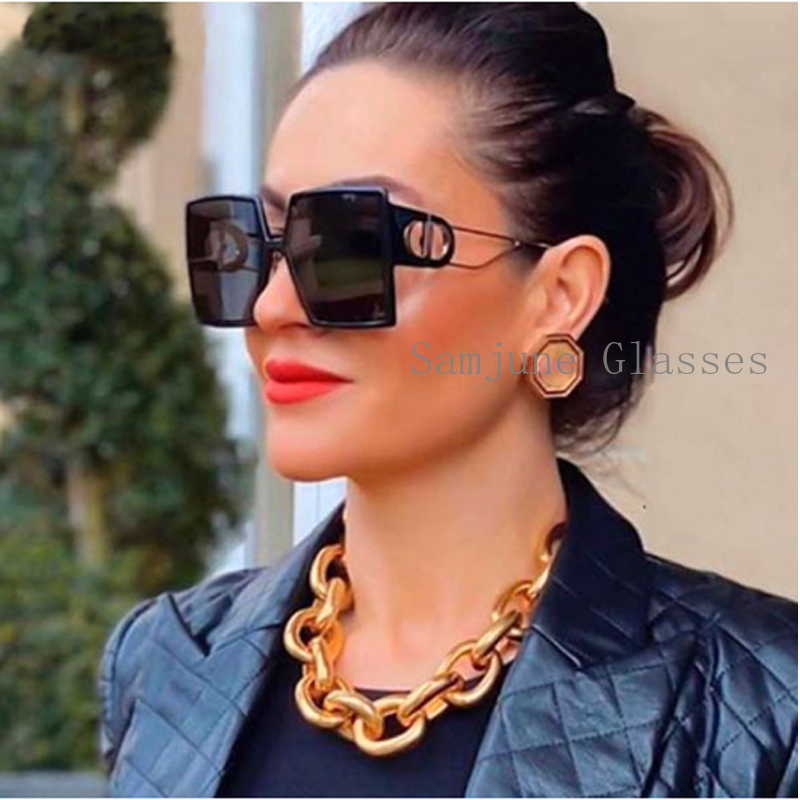 Kính mát gọng vuông phong cách Âu Mỹ retro thời trang Samjune
