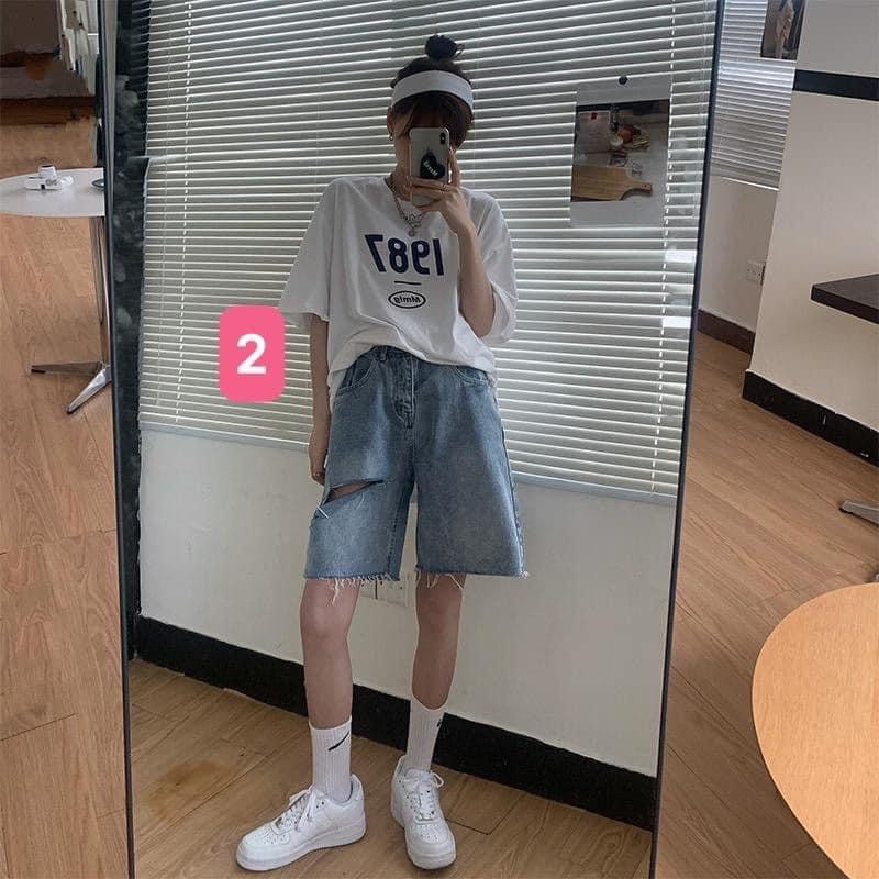 Quần ngố bò ống suông thời trang | BigBuy360 - bigbuy360.vn