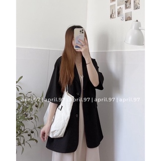 Áo vest blazer tay ngắn (ảnh thật/ có sẵn)