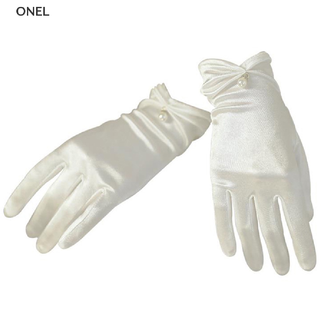 Găng Tay Cô Dâu Ngắn Vải Satin Sang Trọng