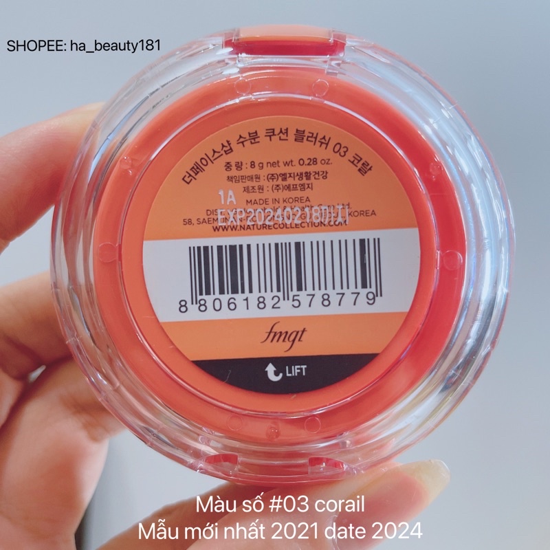 (AUTH_Korea)Má Hồng Dạng Nước Hydro Cushion Blush The Face Shop