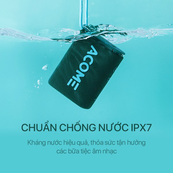 Loa Bluetooth VIVAN A7 Công Suất 5W Chống Nước IPX7 Âm Thanh Chất Lượng Cao Bass Mạnh Bluetooth 5.0 Play Time 10h