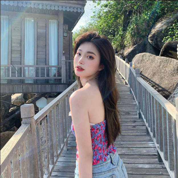 Áo Lửng Hai Dây Phối Ren Quyến Rũ Dành Cho Nữ