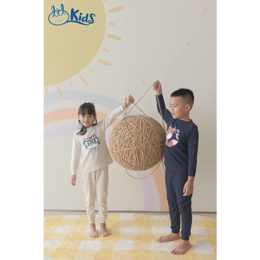 [CHÍNH HÃNG] Bộ dài tay kid nỉ lông thu đông trẻ em KIDBD03 Little Love