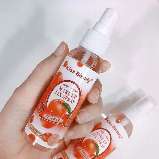 Chai Xịt khóa trang điểm kiss beauty đào -Mẫu Mới 2021 | BigBuy360 - bigbuy360.vn
