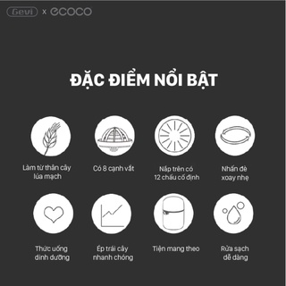 DỤNG CỤ VẮT VÀ ÉP TRÁI CÂY ECOCO