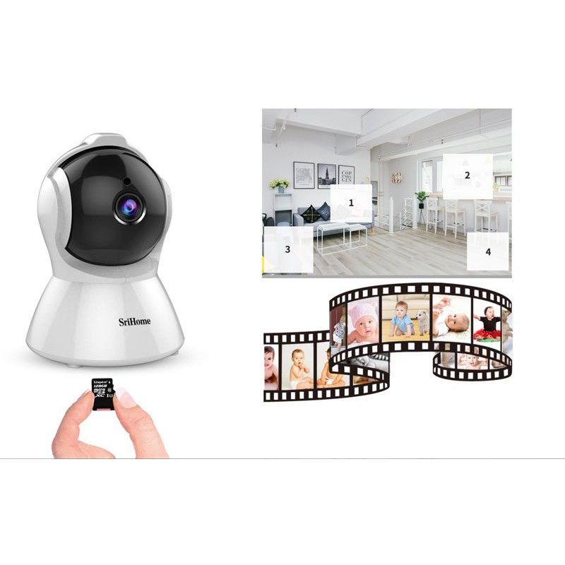 [ TẶNG KÈM THẺ NHỚ 64G YOSEE ] Camera ip SriHome SH025 Full HD 1080p – Camera IP Wifi giám sát, quan sát không dây | BigBuy360 - bigbuy360.vn