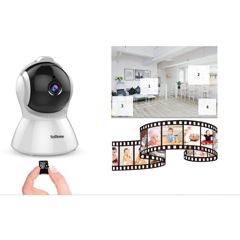 Camera IP Wifi SriHome SH025 2MP FullHD 1080P, xoay 355 độ (Trắng) - 4 phân loại tùy chọn | BigBuy360 - bigbuy360.vn