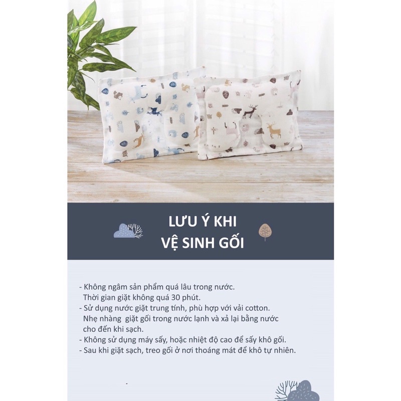 Gối sơ sinh cho bé Kuku