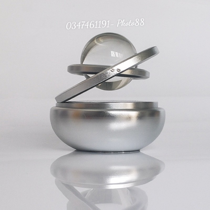 Vòng Xoay Vô Cực kim loại kèm sáp thơm cho xe hơi, chạy bằng năng lượng mặt trời, gắn taplo xe tiện lợi-4 màu