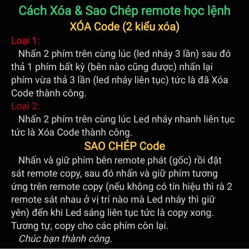 Remote ️🟥 [Điều khiển từ xa] 433Mhz - Đảo Chiều [Tự Sao Chép]