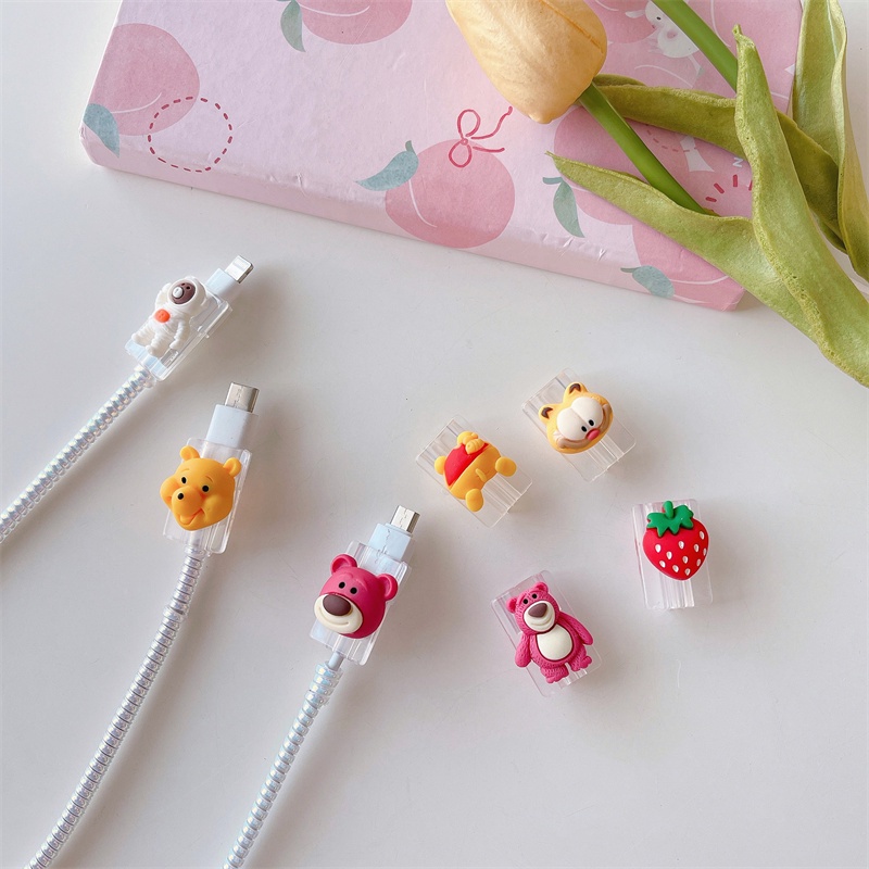 Dụng Cụ Quấn Bảo Vệ Dây Cáp Sạc USB Hoạt Hình Dễ Thương Sắp Xếp Gọn Gàng Cho Tất Cả