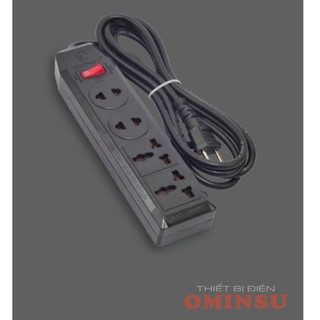 Ổ 2 CỬA ĐA NĂNG + 2 CỬA ĐƠN (CÓ DÂY - 2000W) ominsu
