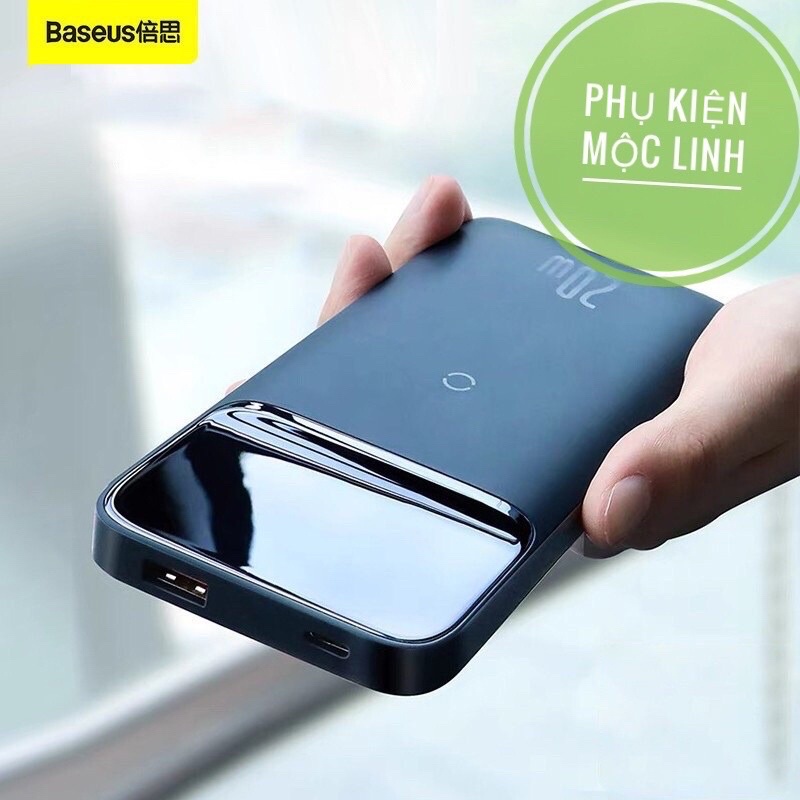 Pin dự phòng sạc nhanh không dây tích hợp nam châm Baseus Magnetic  Quick Charging Power Bank 10000mah USB TYPE C