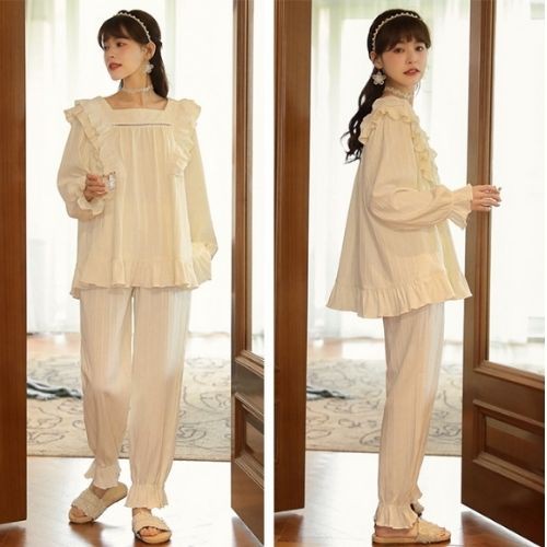 bộ đồ thu đông nữ dệt kim bông Cao Cấp phong cách công chúa tiểu thư cực kì dễ thương ngọt ngào không gây kích ứng da | BigBuy360 - bigbuy360.vn