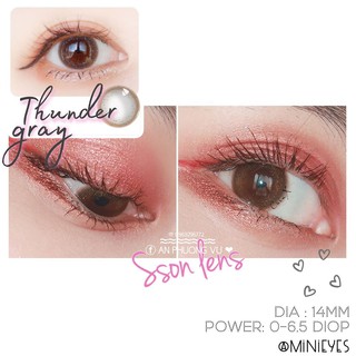 (CÓ CẬN) Mẫu Thunder Gray giãn bé- Lens Kính Áp Tròng