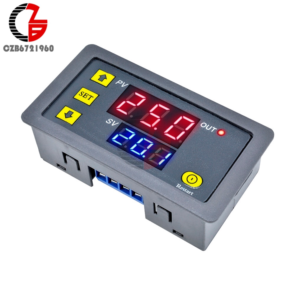 12V 110V 220V Dual LED Display Digital Time Delay Relay Module Timing Delay Cycle Timer Relay Control Switch Time Relay Module