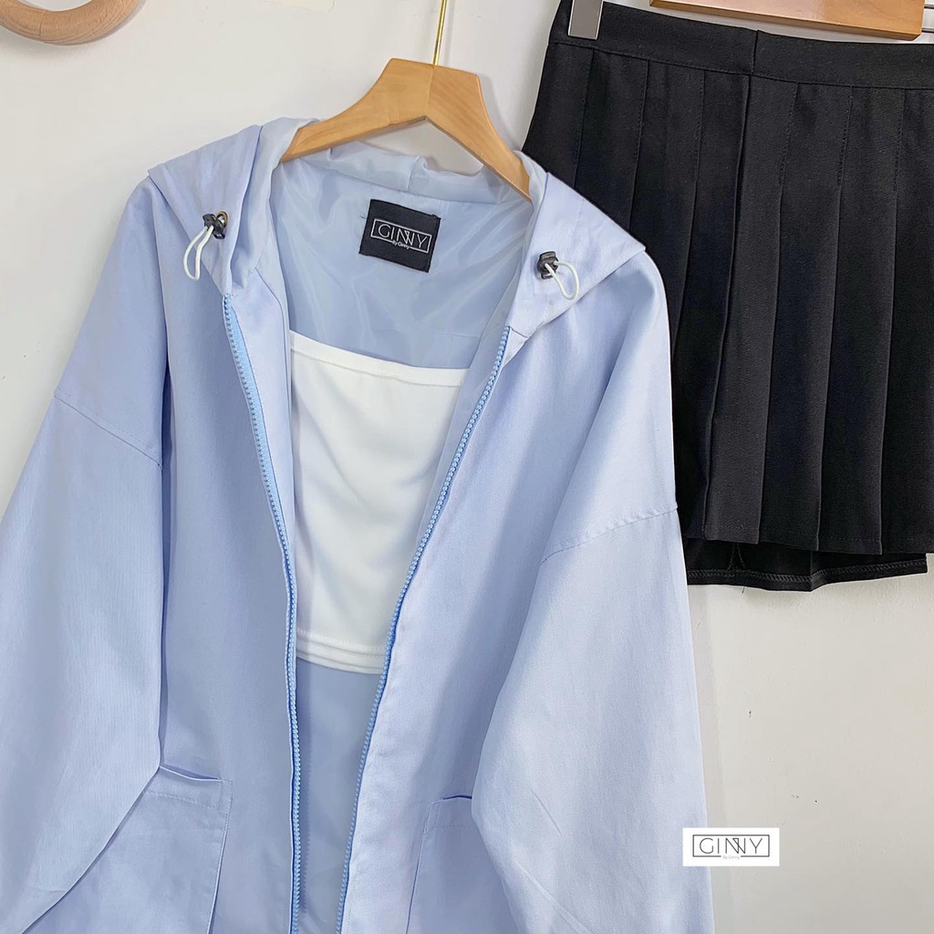 Áo Khoác Kaki ULZZANG Túi Rời 2 Lớp|GinHouse Shop