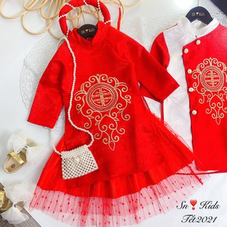 áo dài thêu tết cho bé