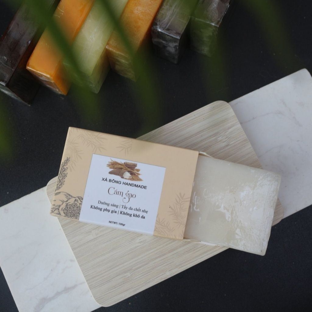 Xà Bông Cám Gạo Hữu Cơ ( chuẩn Organic) Giúp Sáng Da, Tẩy  Da Chết, Ngừa Thâm