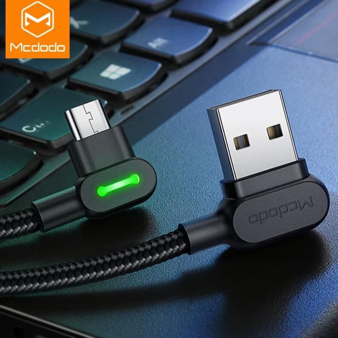 Mcdodo Dây Cáp Sạc Nhanh Có Đèn Led 90 Độ Cổng Micro Usb Cho Samsung Xiaomi - Ca-5771