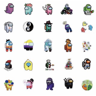 set 10 sticker amongus không trùng hình