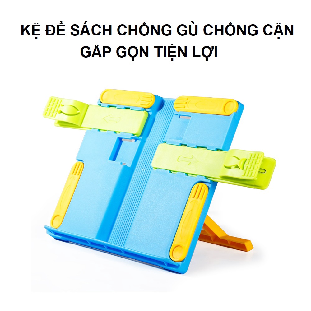 Kệ để sách vở, điện thoại, máy tính bảng chống gù chống cận thị, gấp gọn mang theo tiện lợi - [Tặng kèm đệm bút chống mỏ
