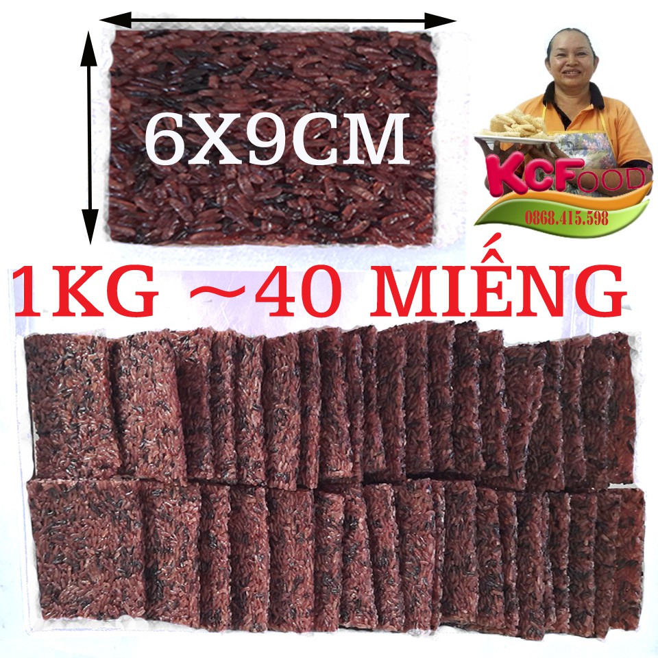 Cơm cháy nếp than chưa chiên Kim Chi  nở đều, giòn xốp, gạo nếp, gói 3 lớp vệ sinh