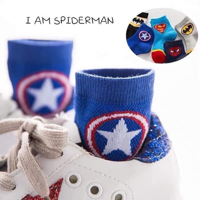 LỐ 10 ĐÔI TẤT SIÊU NHÂN CHẤT ĐẸP CHO BÉ 3112