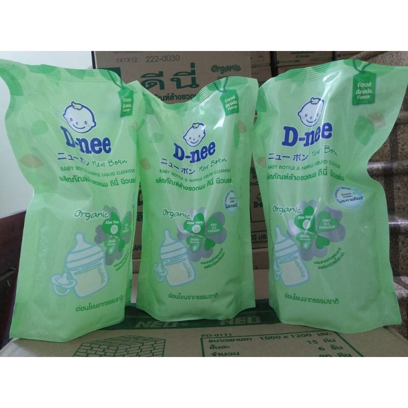 Nước xúc bình sữa Dnee, rửa bình sữa Dnee dạng túi (bịch)600ml hàng THÁI