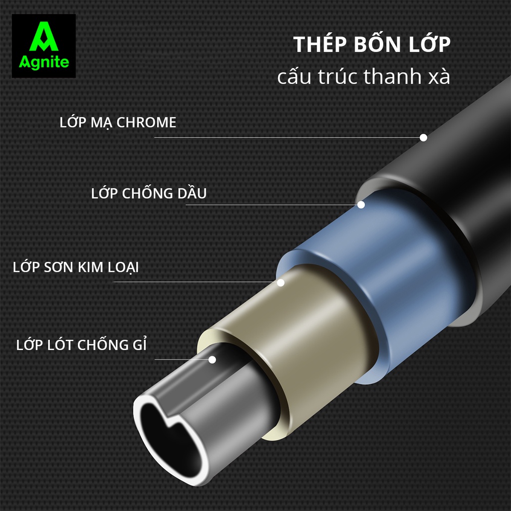 Thanh tập xà đơn treo tường gắn cửa mút dài Agnite chính hãng, chống trơn trượt, kích thước tùy chỉnh, luyện tập tại nhà