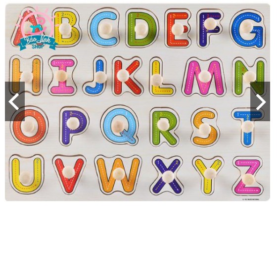 FREESHIP ĐƠN 99K_Bản ghép gỗ có núm chữ cái