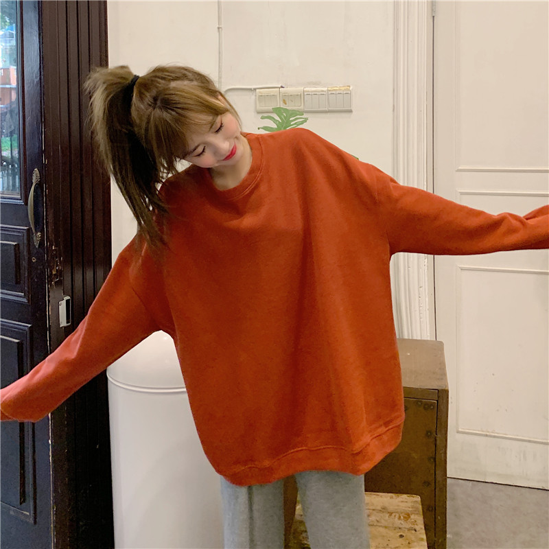 T-Shirts New Long Sleeve Loose Casual Korean Fashion High Quality Solid Color | BigBuy360 - bigbuy360.vn