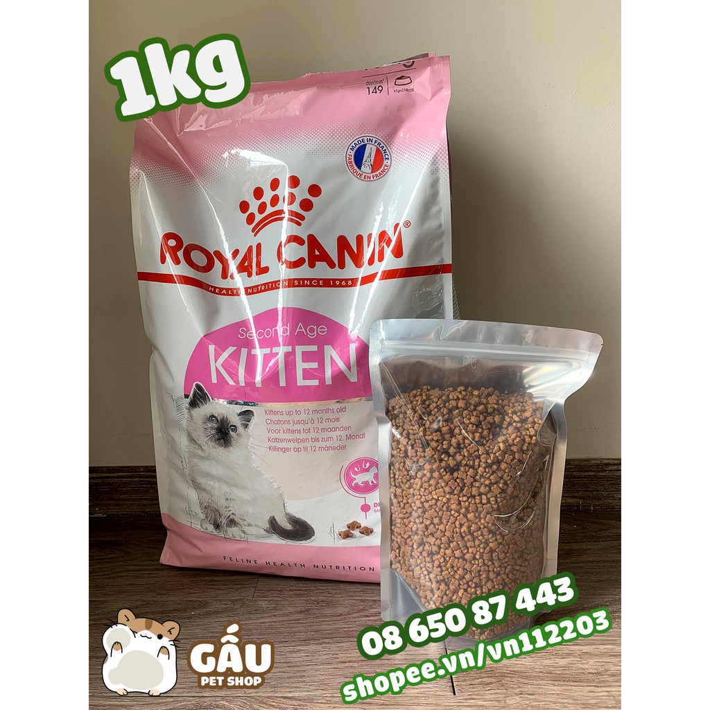 Hạt Canin Kitten 36 cho Mèo - túi Zip 1kg