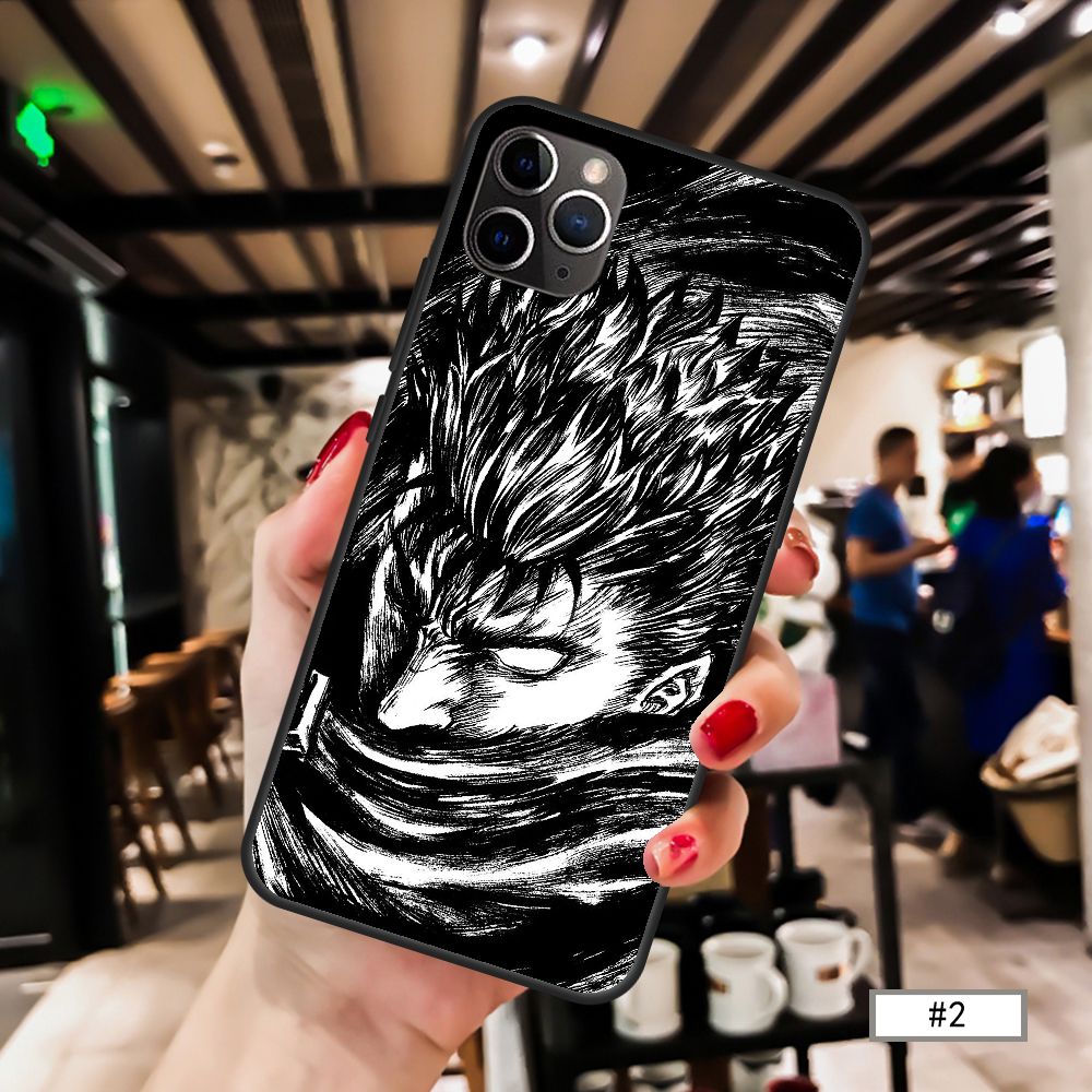 Ốp điện thoại mềm in hình truyện tranh Berserk thích hợp cho Iphonex Xsmx 11 Pro Max Xr 8 7plus 7 6 6splus