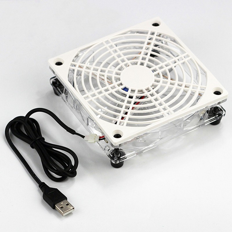 New Usb 5V Led Cooling Fan Wifi Router Holder Cooler Tv Set-Top Box Support Heat