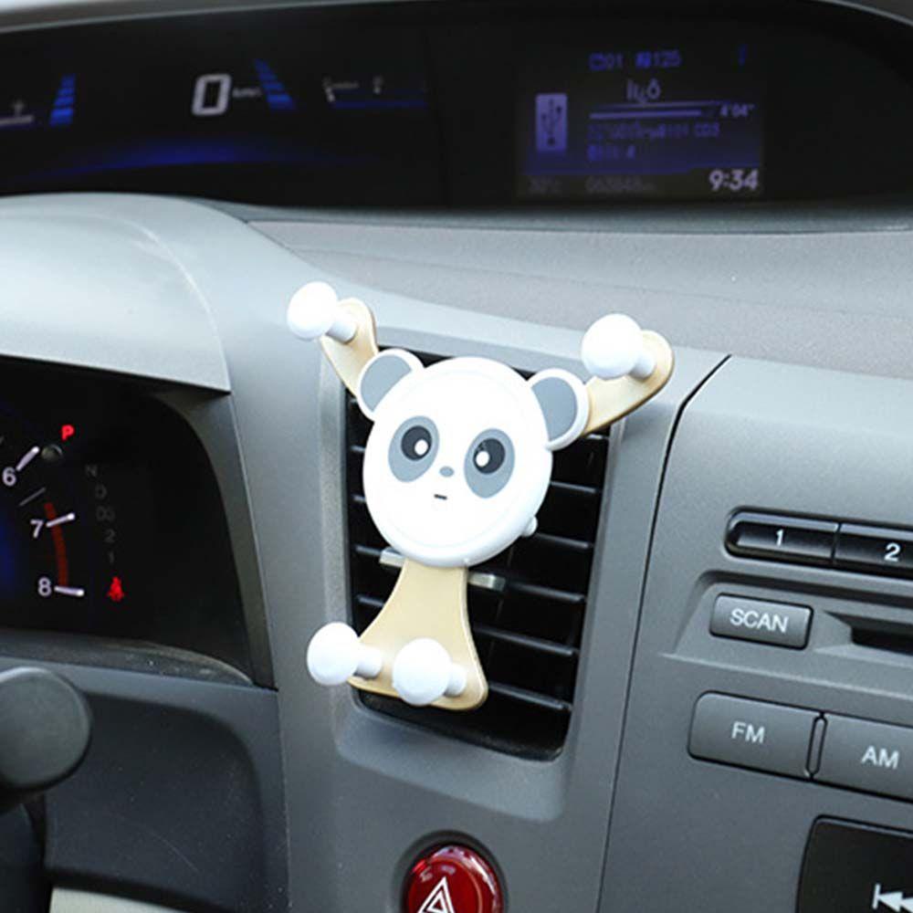 Giá Đỡ Điện Thoại Bằng ABS Hình Gấu Trúc Đáng Yêu Cho Xe Hơi
